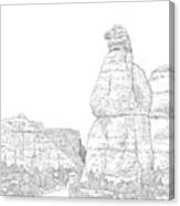 Gooney Bird Rock Bw Canvas Print