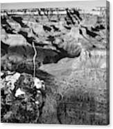 Grand Canyon Monochrome Shadows - Arizona Canvas Print