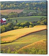 Grant Wood Country - Wide Version Canvas Print