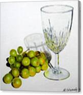 Grapes And Crystal Canvas Print