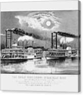 Great Mississippi Steamboat Race - From New Orleans To St. Louis - 1870 Canvas Print