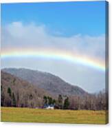 Great Smoky Mountains North Carolina Oconaluftee Rainbow Canvas Print