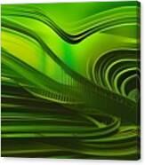 Green Abstract Ii Canvas Print
