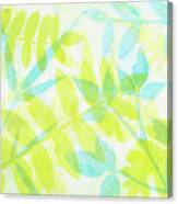 Green And Teal Plant Print Canvas Print