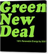 Green New Deal 2030 Canvas Print
