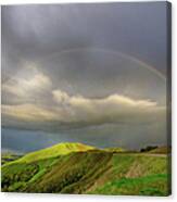 Green Valley Rainbow Canvas Print