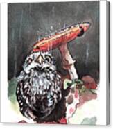 Grumpy Owl Canvas Print