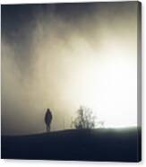 Guided By Light In The Fog Canvas Print