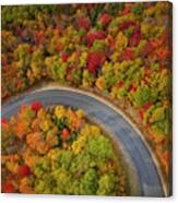 Hairpin Road Nh Fall Foliage Canvas Print