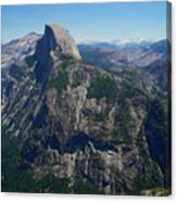 Half Dome And Waterfalls In Yosemite Canvas Print