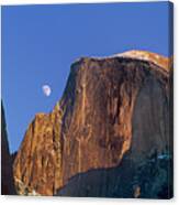 Half Dome Rising Moon Yosemite National Park Canvas Print