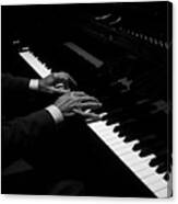 Hands Playing The Piano Canvas Print