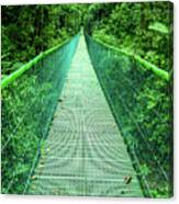 Hanging Bridge In Cloud Forest In Monte Verde Costa Rica Canvas Print