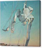 Hanging Paper Man At Dawn Canvas Print