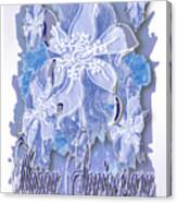 Happy Anniversary A Blue Gray Monochrome Card Canvas Print