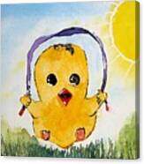Happy Duckie Summer Canvas Print