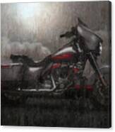 Harley-davidson Street Glide Grey Motorcycles By Vart Canvas Print