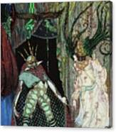 Harry Clarke Illustrations For Andersen's Fairy Tales 1916 - The Travelling Companion Canvas Print