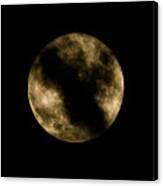 Harvest Moon With Cloud Canvas Print