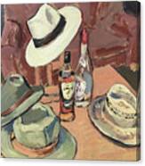 Hats And Bottles Canvas Print