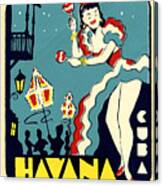 Havana Cuba Decal Canvas Print
