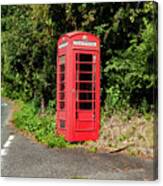 Hawkmoor Cottages Red Telephone Box Dartmoor Canvas Print