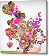 Heart Love Tree Canvas Print
