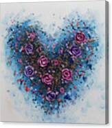 Heart Of Roses Canvas Print