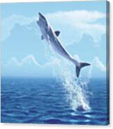 Helicoprion Breaching Canvas Print