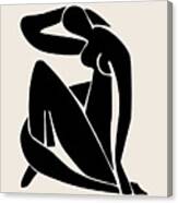 Henri Matisse Papiers Decoupes Black Art Exhibition Canvas Print