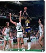 Herb Williams, Larry Bird, And Kevin Mchale Canvas Print