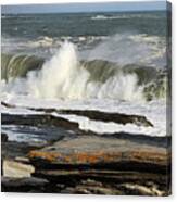 High Surf Cape Elizabeth Canvas Print