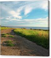 Hiking Trail Overlooking The Ocean Canvas Print