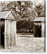His And Hers Vintage Outhouses At Batsto Village Canvas Print