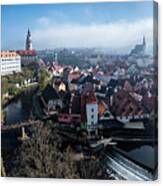 Historic City Of Cesky Krumlov In The Czech Republic In Europe Canvas Print