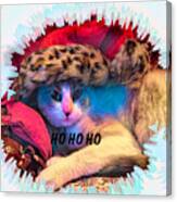 Hohoho Holiday Kitty Canvas Print