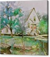 Holland Tranquil Canal Canvas Print