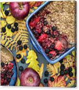 Homemade Blackberry And Apple Crumble Canvas Print