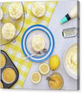 Homemade Lemon Cupcakes Canvas Print