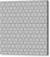 Honeycomb With Star Grid Pattern In Silver Sand And Granite Gray N.2475 Canvas Print