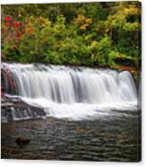 Hooker Falls In Autumn - Dupont State Forest Nc Canvas Print
