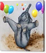 Hooray Elephant Canvas Print