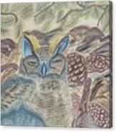 Horned Owl Nesting Canvas Print