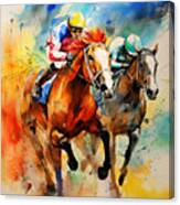 Horse Racing Ii Canvas Print