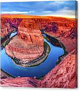 Horseshoe Bend Wrapped By The Colorado River - Page Arizona Canvas Print