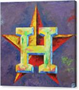 Houston Astros Baseball Canvas Print