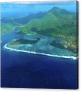 Huahine From The Air Canvas Print