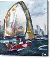 Hudson Sailing Canvas Print