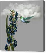 Hummingbird In The Garden Pane 1 Canvas Print
