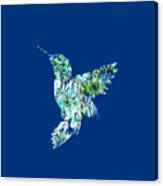 Hummingbird Transparent Blue Canvas Print
